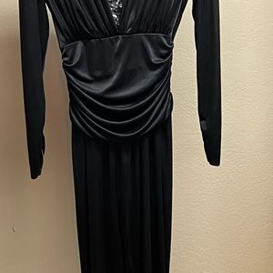 Vintage Black Pant one piece suit with sequin embellishment.